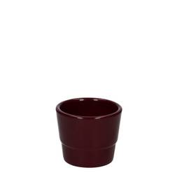 Keramik Übertopf Basic weinrot D07cm H06cm