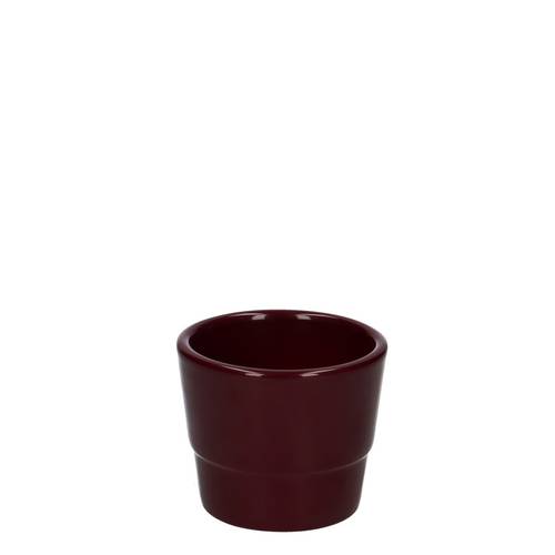 Keramik Übertopf Basic weinrot D07cm H06cm