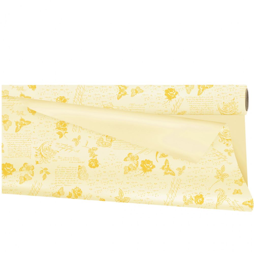 Folie Rolle 80cm Romance hellgelb 40m