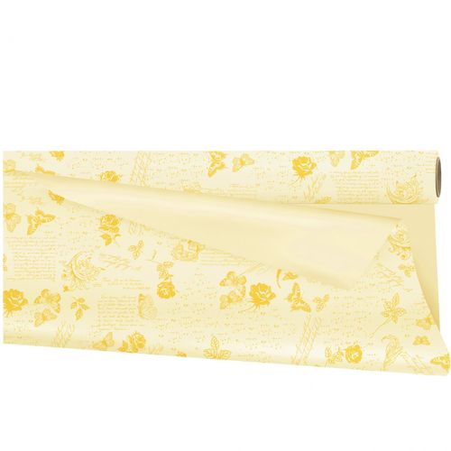 Folie Rolle 80cm Romance hellgelb 40m
