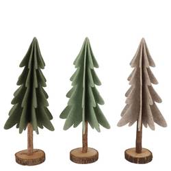 Deko Weihnachtsbaum Filz mix grün 13x29cm