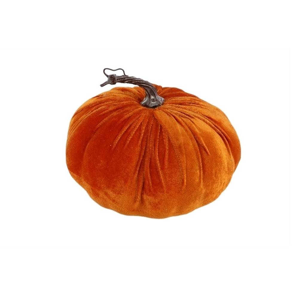 Kürbis Samt orange D18cm