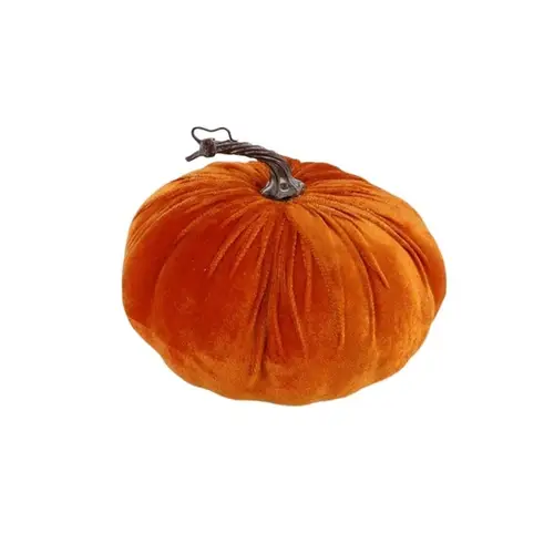 Kürbis Samt orange D18cm
