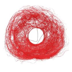 Strausshalter Sisal rot D20cm