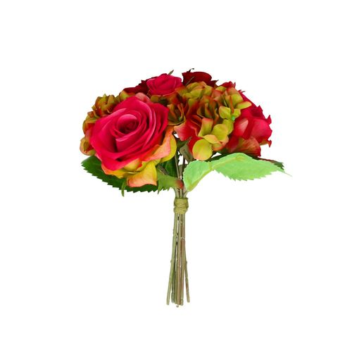 Seiden Rose Hortensie 22cm rot