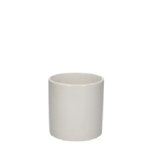 Keramik Übertopf Zyl weiss D12cm H12cm
