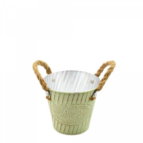 Zink Übertopf Beta grün D13cm H12.5cm 