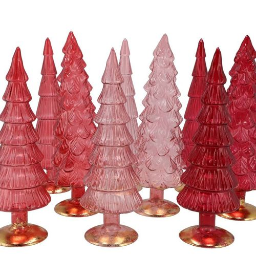 Weihnachtsbaum rot glas 9x30cm