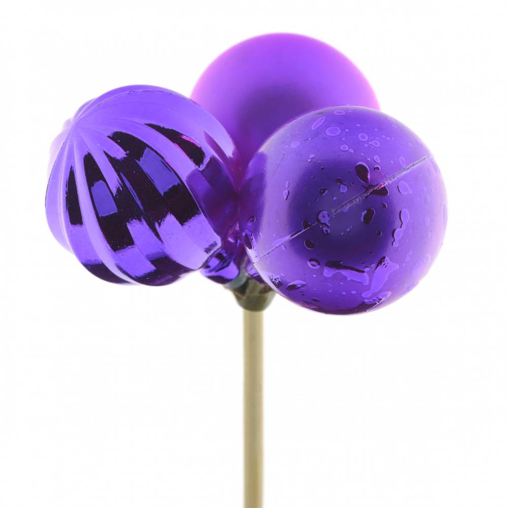Kugel Trio auf Stab violett L50cm 04cm