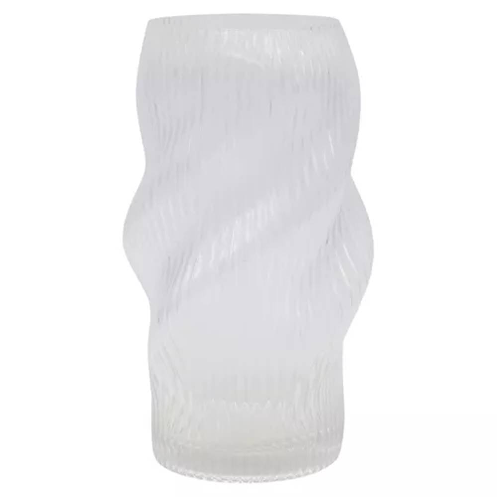 Glas Vase Wessel klar D10.5cm H24.5cm