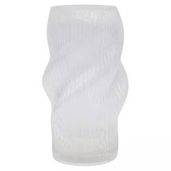 Glas Vase Wessel klar D10.5cm H24.5cm
