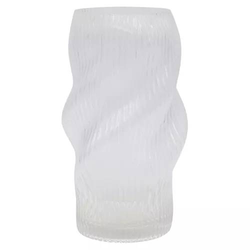Glas Vase Wessel klar D10.5cm H24.5cm