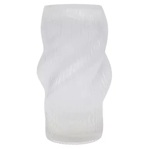 Glas Vase Wessel klar D10.5cm H24.5cm