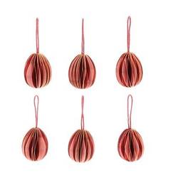 Hänger Ei faltbar rosa duo x6 D04cm