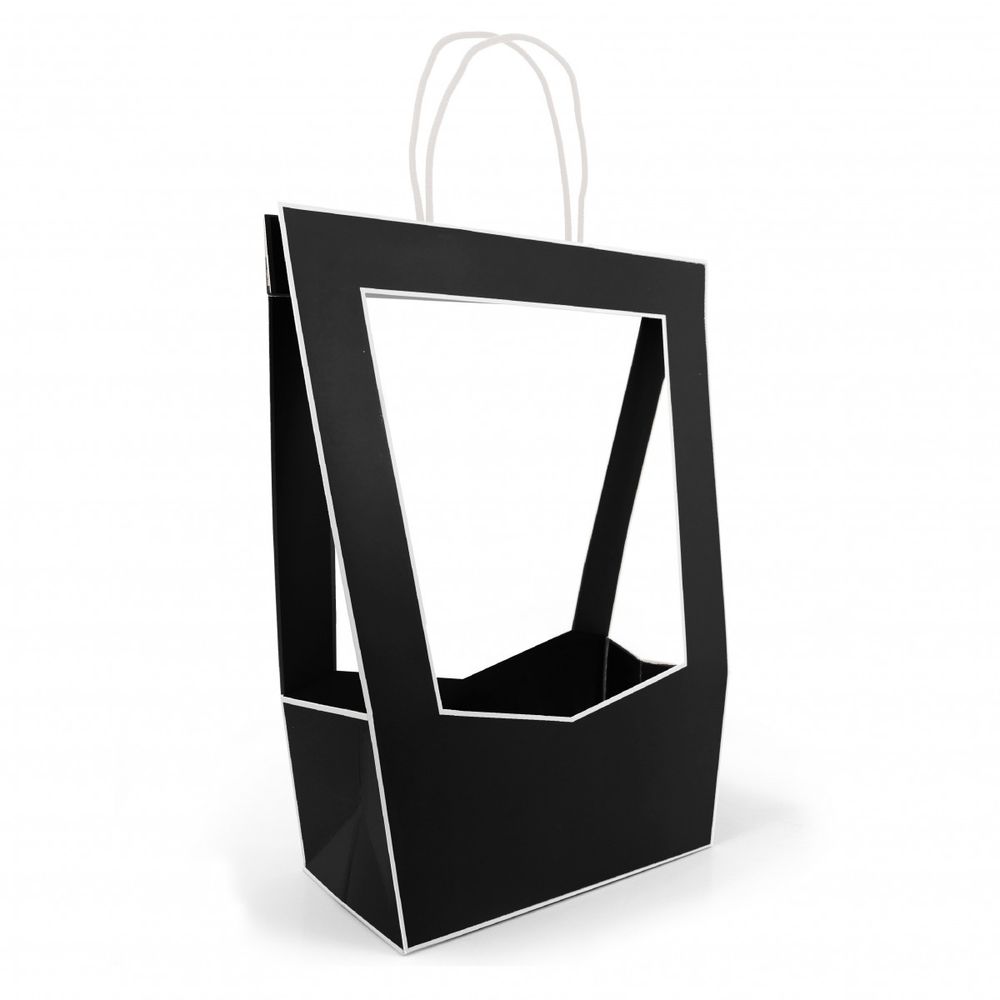 Tasche Medaillon schwarz 30x16x50cm