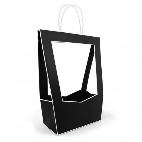 Tasche Medaillon schwarz 30x16x50cm