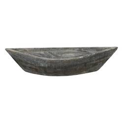 Holz Schale Boot grau 42x14x08cm