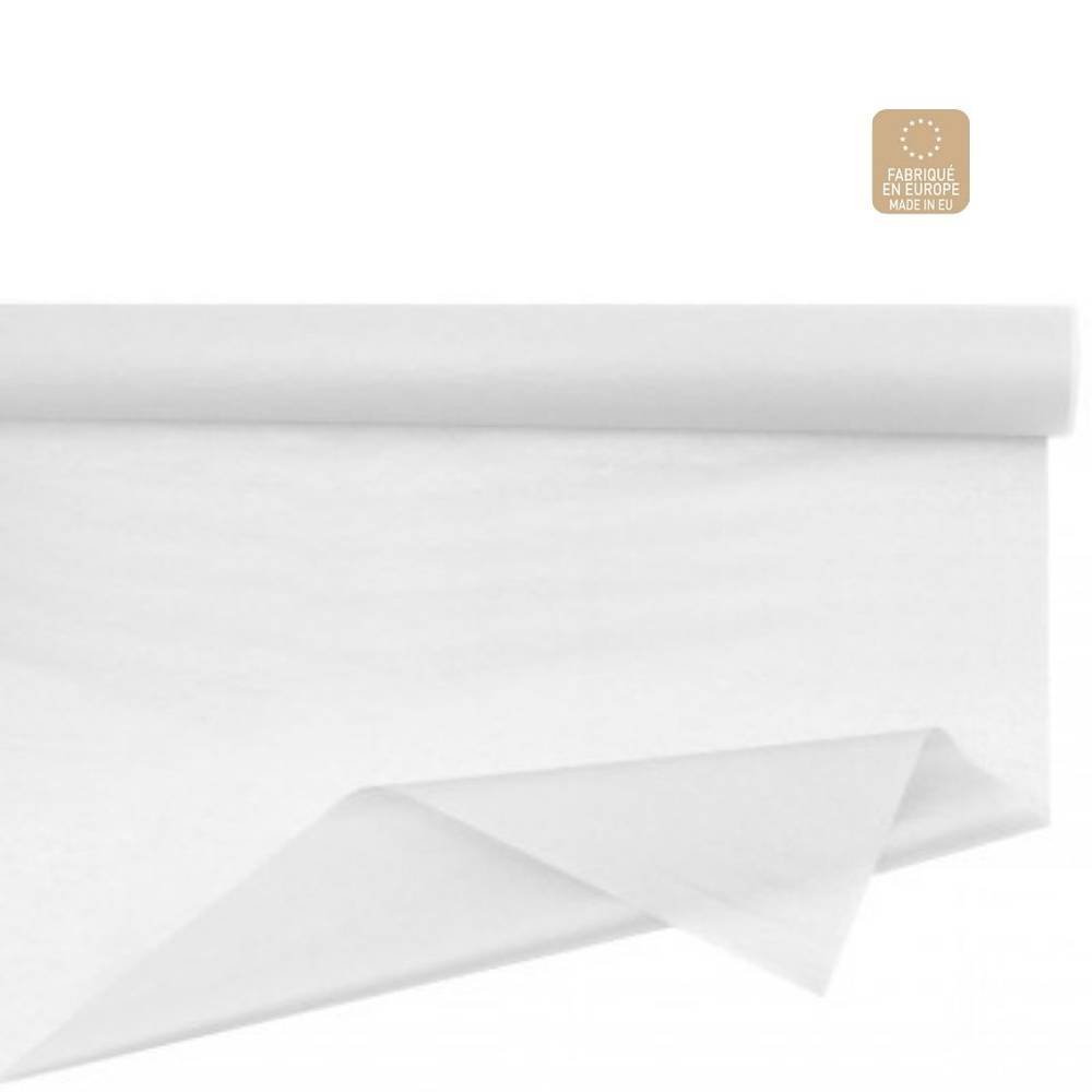 Dekostoff Rolle 75cm Seide weiss 50m 28gr
