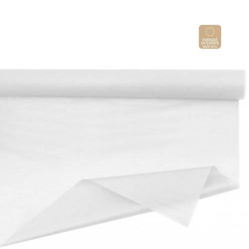 Dekostoff Rolle 75cm Seide weiss 50m 28gr