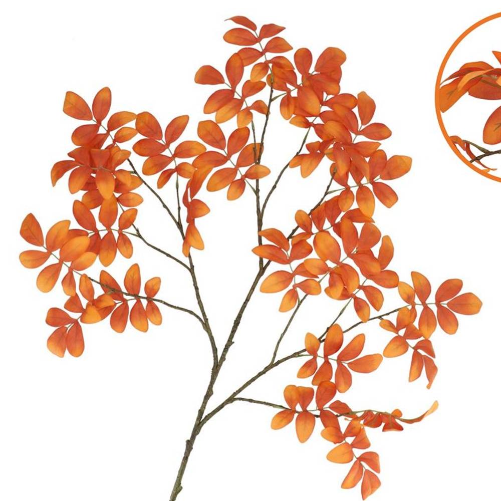 Seiden Eberescheblatt orange L125cm