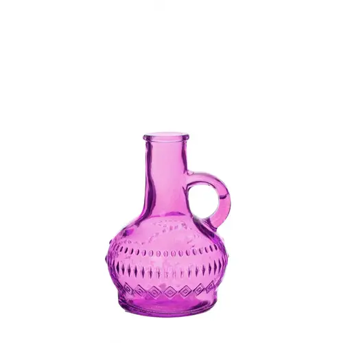 Glas Flasche Lille lila D07cm H10cm