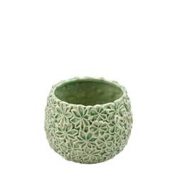 Keramik Übertopf Aona grün D15cm H10.5cm