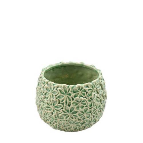 Keramik Übertopf Aona grün D15cm H10.5cm
