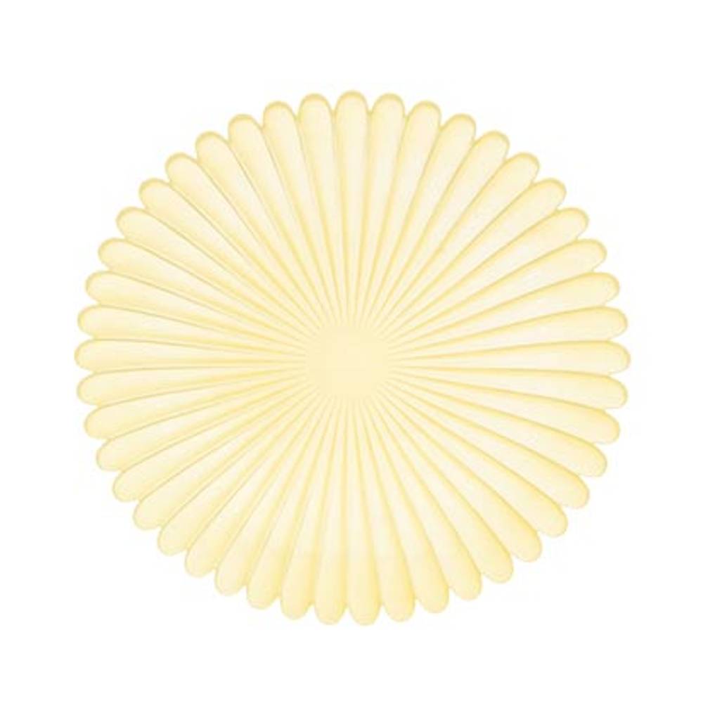 Glas Teller Blütenblatt gelb D27cm