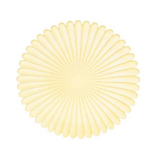 Glas Teller Blütenblatt gelb D27cm