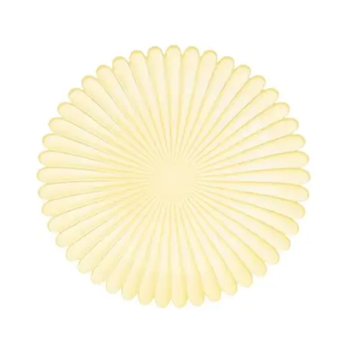 Glas Teller Blütenblatt gelb D27cm