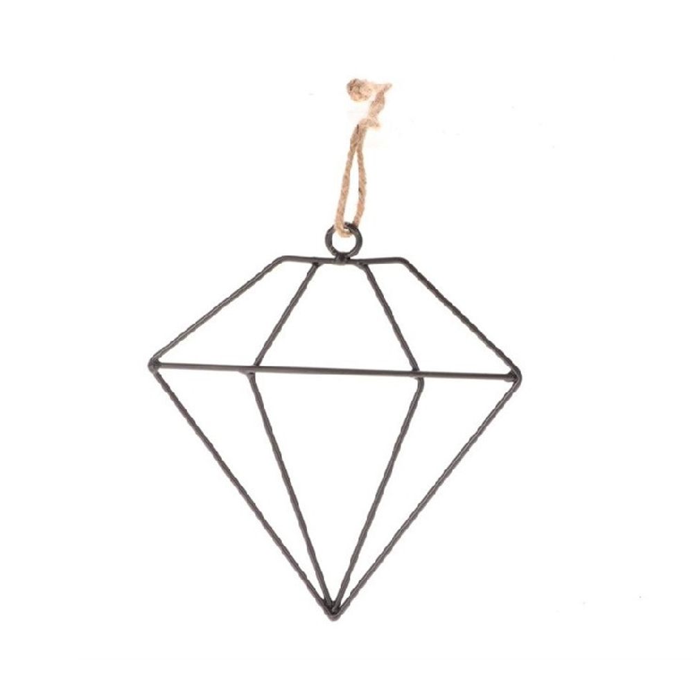 Hänger Diamant schwarz d15x17.5cm