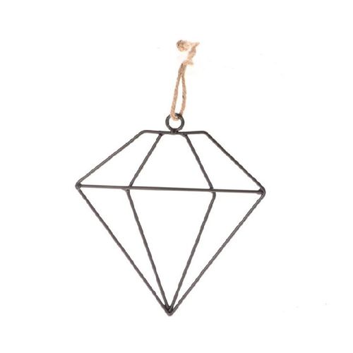 Hänger Diamant schwarz d15x17.5cm