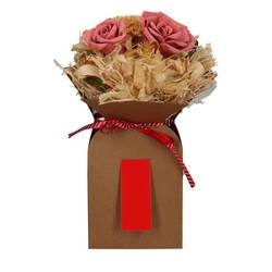 Strausstasche rot 13x13x26cm