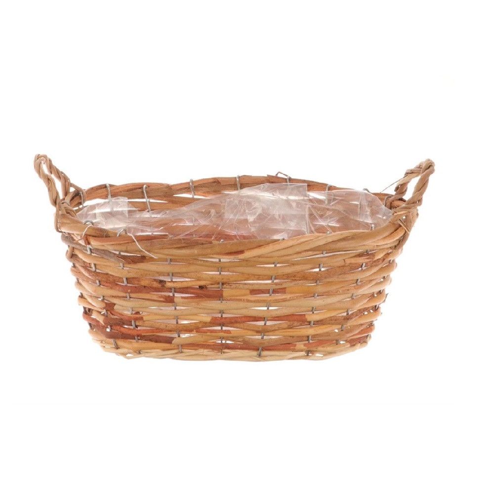 Korb Henkel Kim natur D24 H11cm