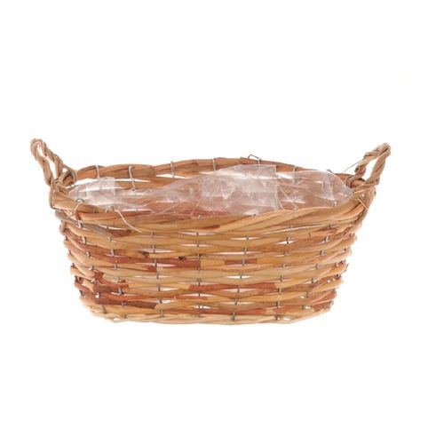 Korb Henkel Kim natur D24 H11cm