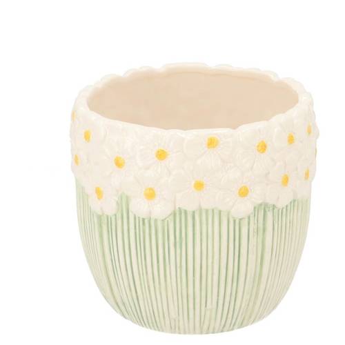 Keramik Übertopf Jane weiss 13x13x11cm