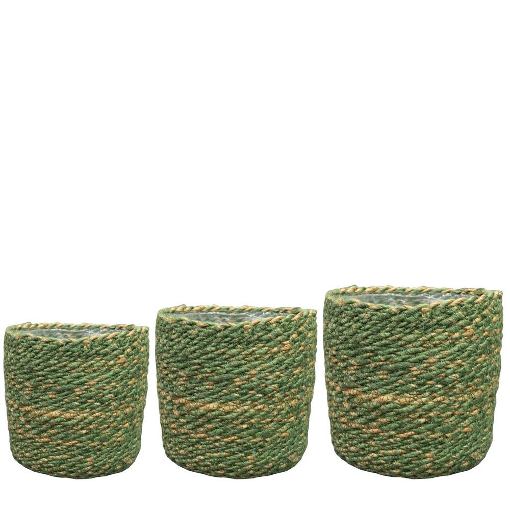 Korb Malin grün 3/Set D19cm H18cm