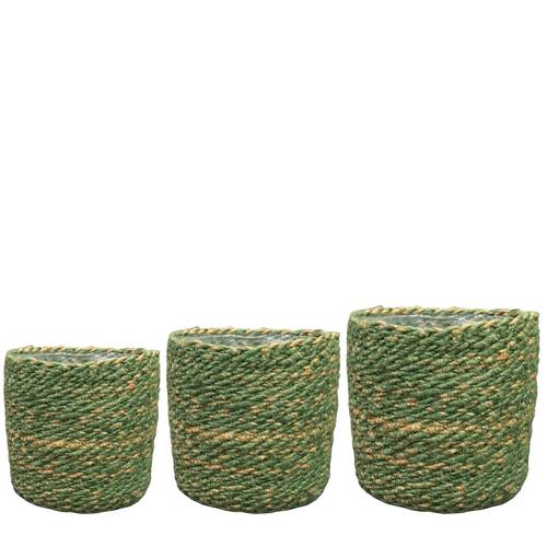 Korb Malin grün 3/Set D19cm H18cm