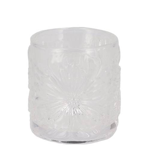 Glas Teelicht Mille Blume 09x09x10cm