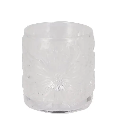 Glas Teelicht Mille Blume 09x09x10cm