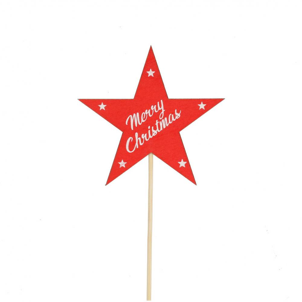 Merry Christmas auf Stab rot L50cm 09cm