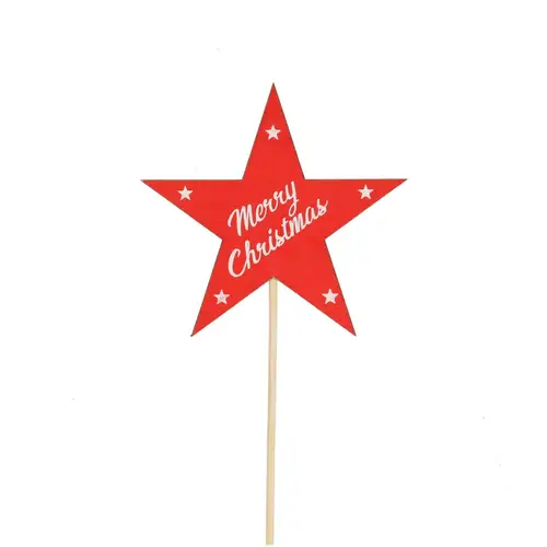 Merry Christmas auf Stab rot L50cm 09cm