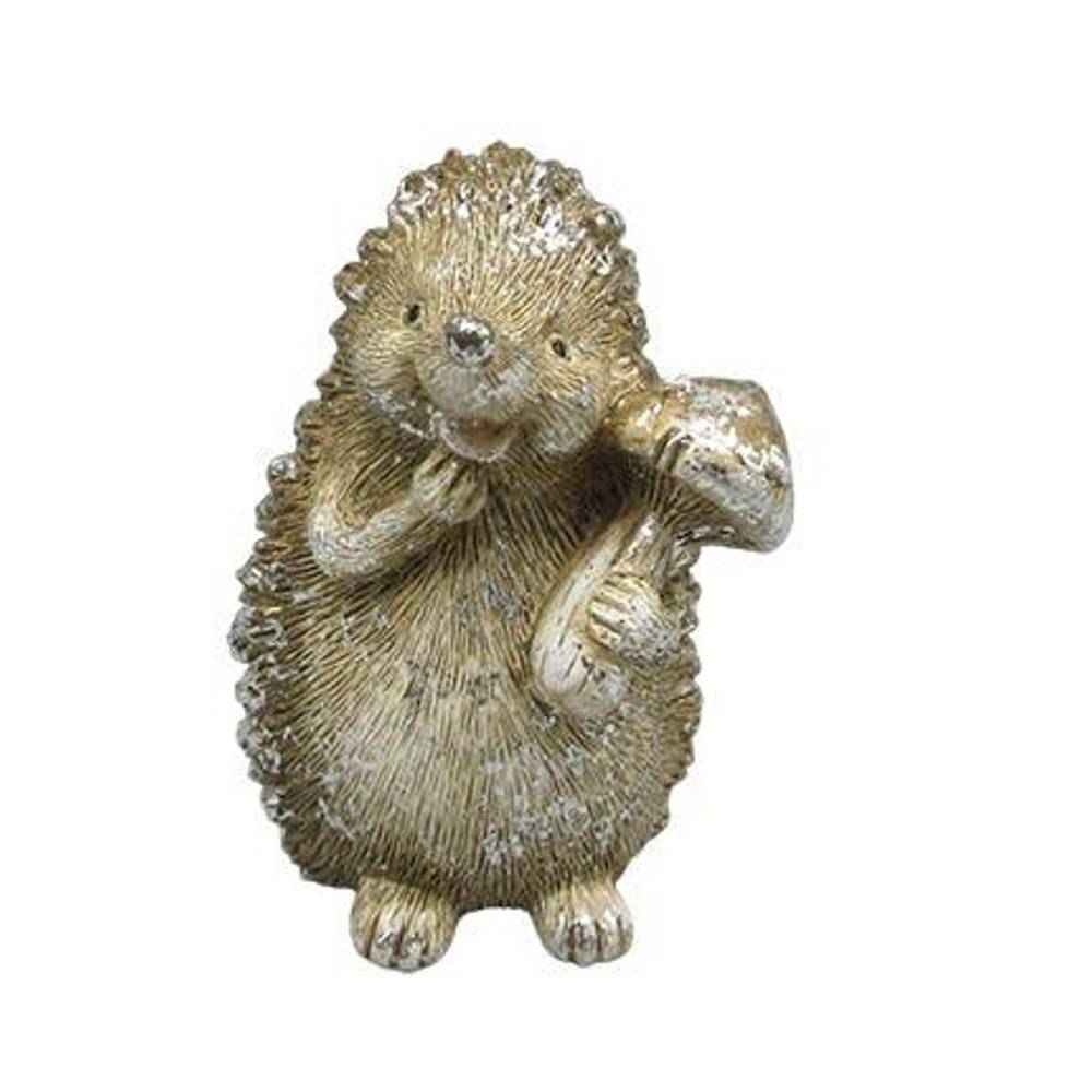 Deko Igel braun 06.5x05.5x09cm