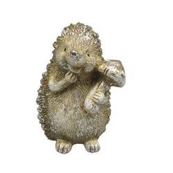 Deko Igel braun 06.5x05.5x09cm