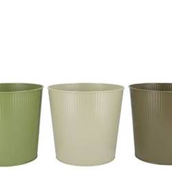 Zink Eimer Stripers Sommer mix grün 22x20x16cm