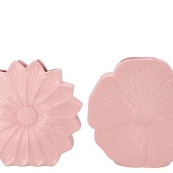 Keramik Vase Daisy Bloom rosa 40x11x40cm
