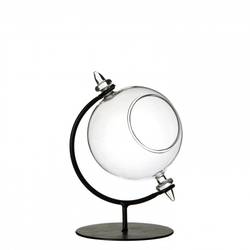 Glas Ständer Fisch Offen D08cm H12cm