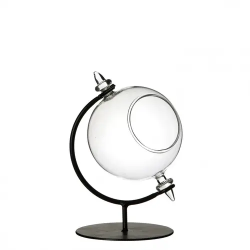 Glas Ständer Fisch Offen D08cm H12cm