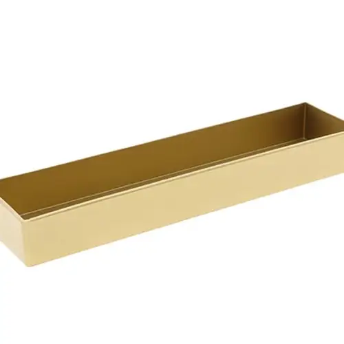 Melamine Schale rechteck gold 42x10.5x05cm