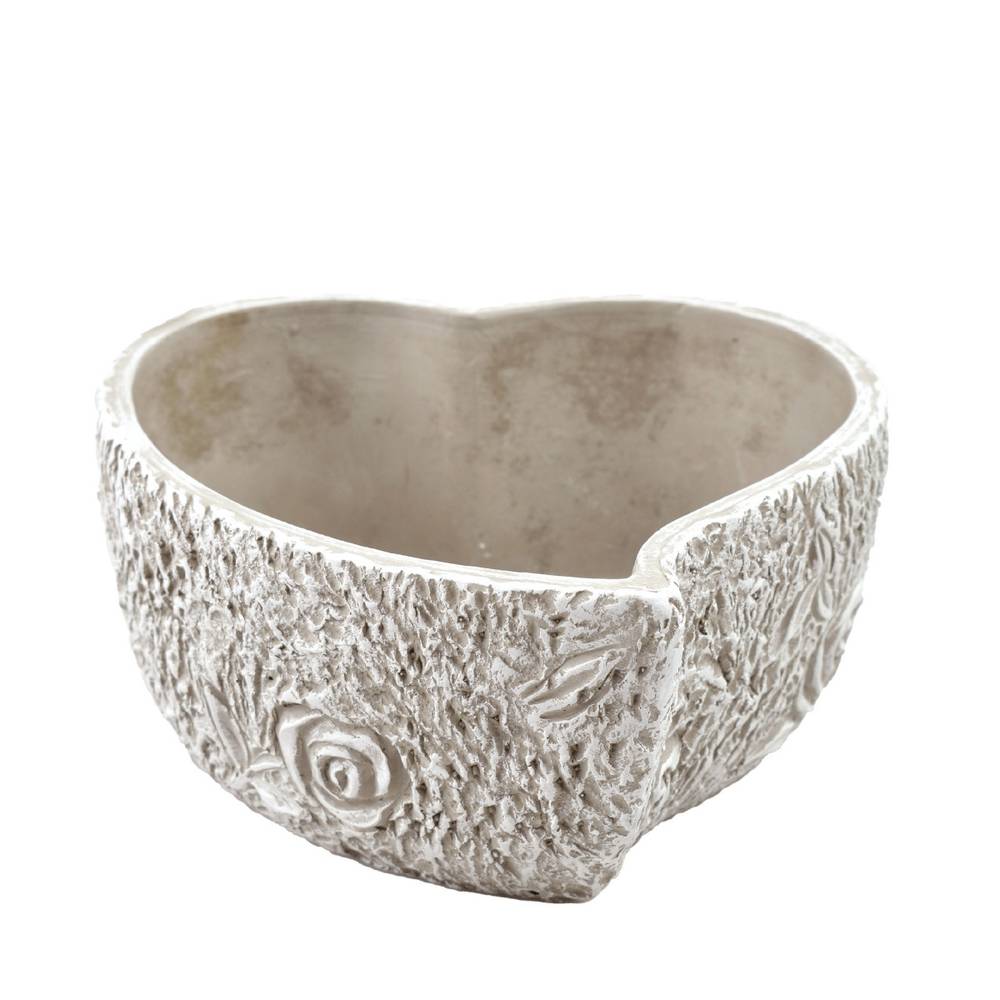 Beton Übertopf Herz D20cm H09cm